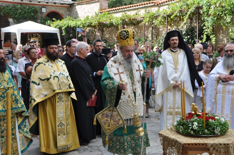 Ἡ Ἑορτή τῆς Ὑψώσεως τοῦ Τιμίου Σταυροῦ στήν Ἱερά Μονή Εἰκοσιφοινίσσης 2020